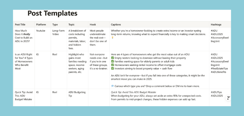 Notion Post Templates